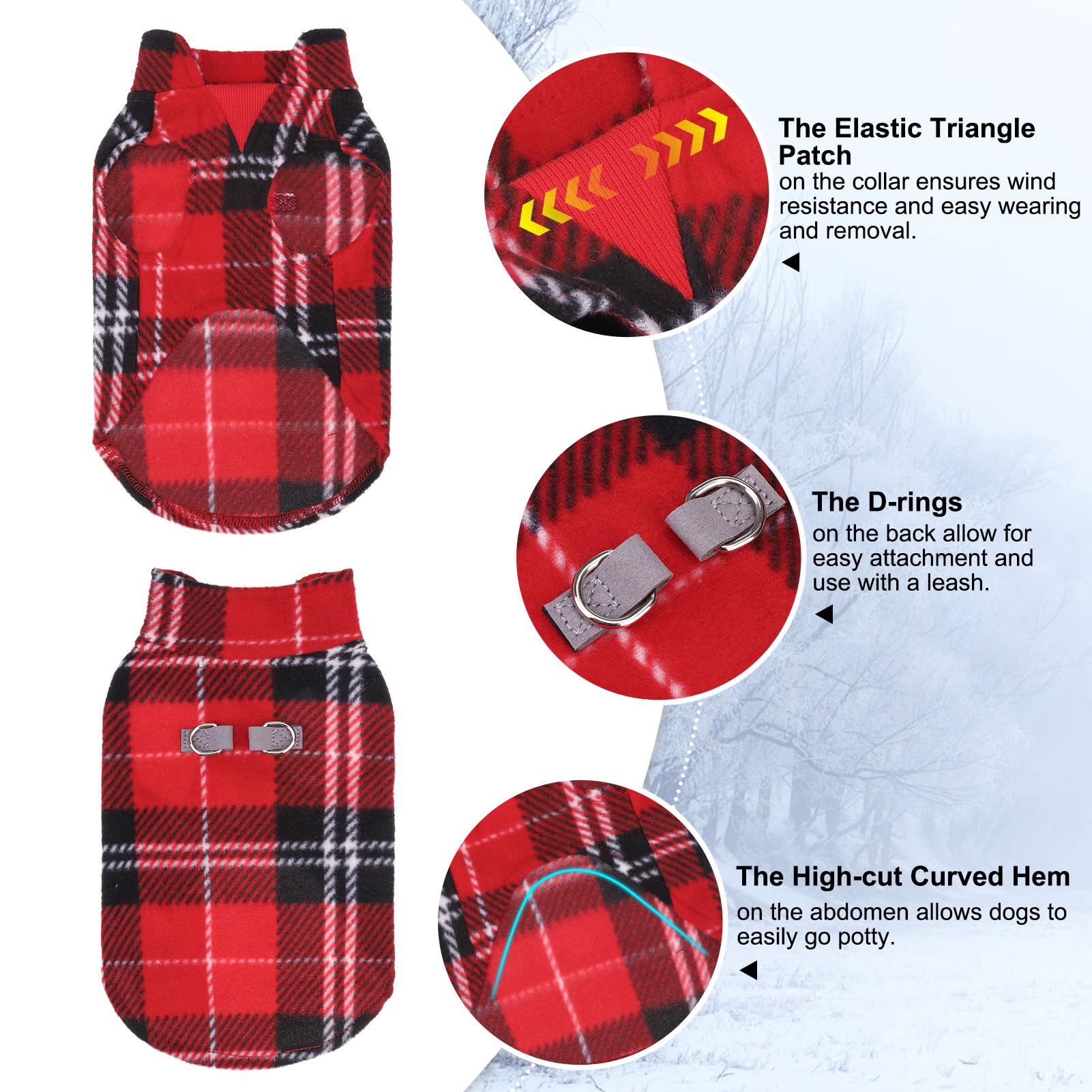 BEAUTYZOO dog fleece vest slip-on design for easy dressing