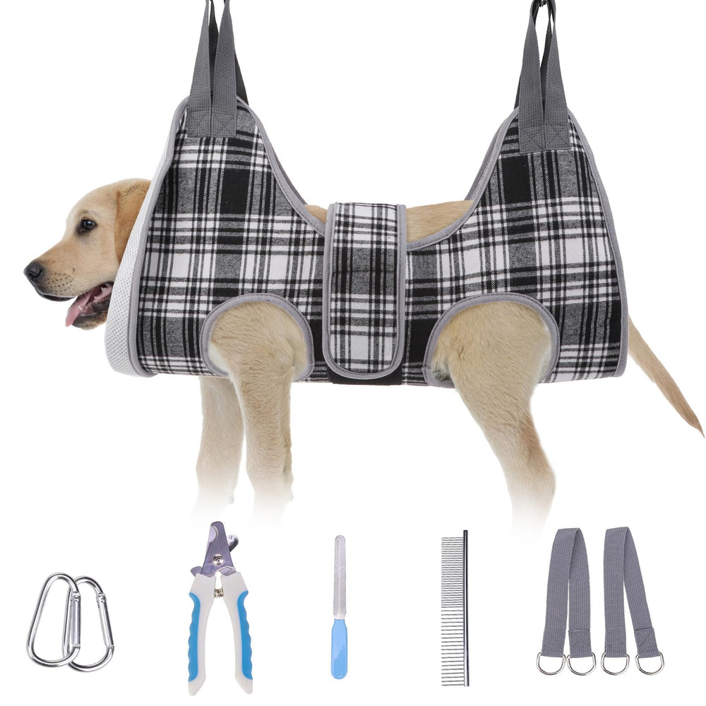 BEAUTYZOO dog grooming hammock nail-trim setup for calm restraint