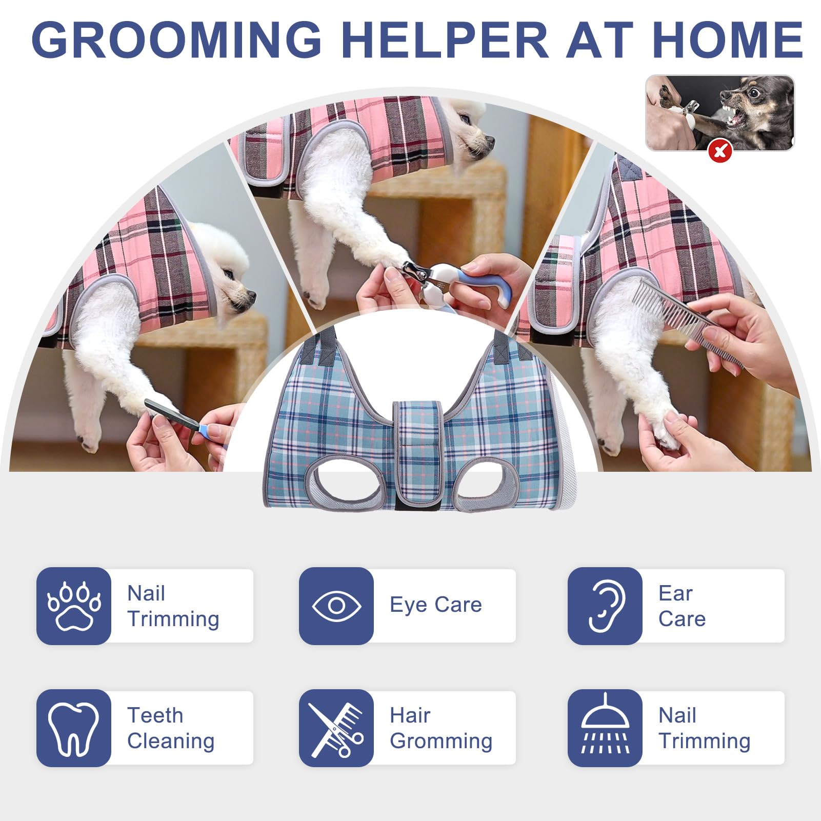 BEAUTYZOO wide underbody support for comfortable grooming sessions