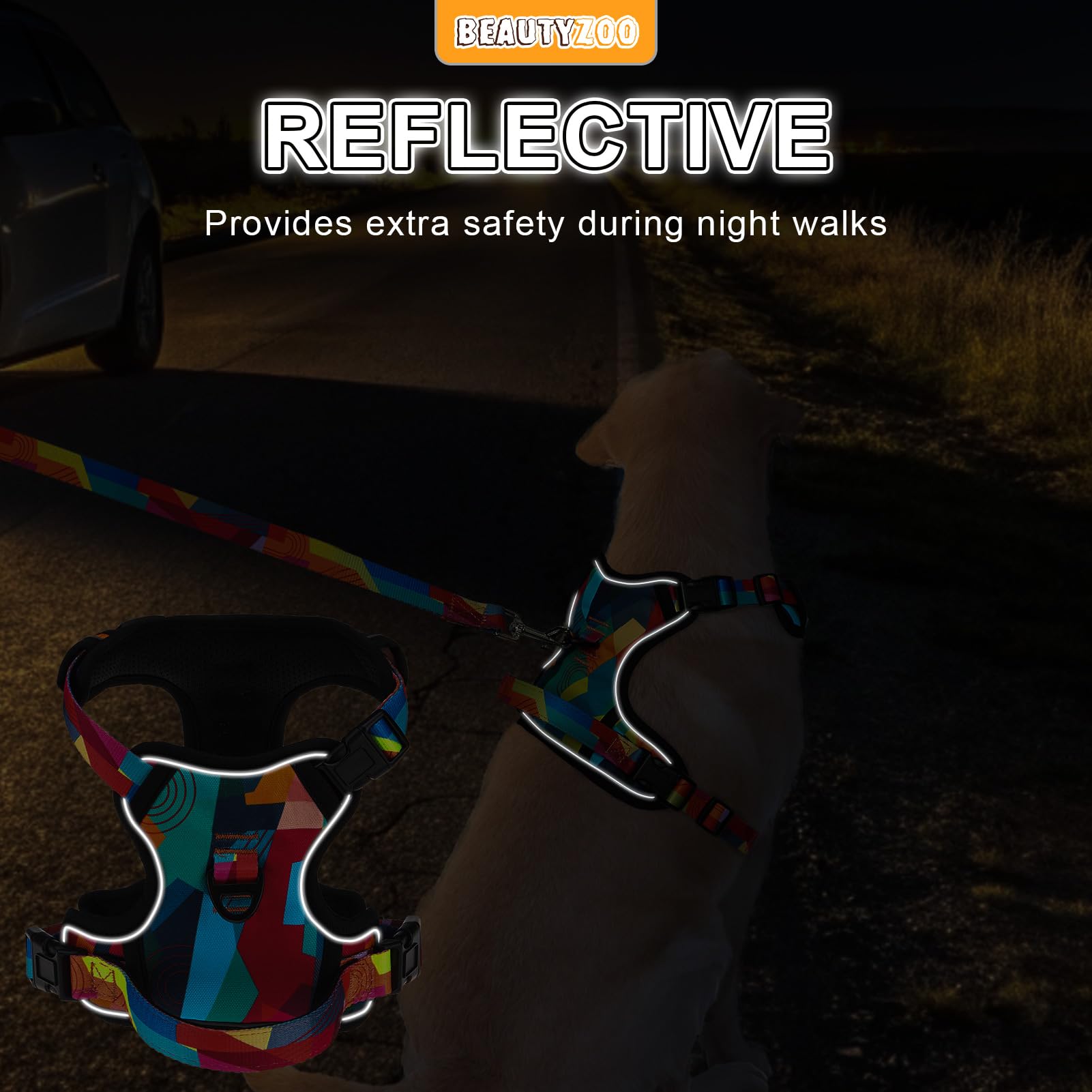 BEAUTYZOO harness-and-leash-set with 360-degree swivel reduces tangling on busy days.