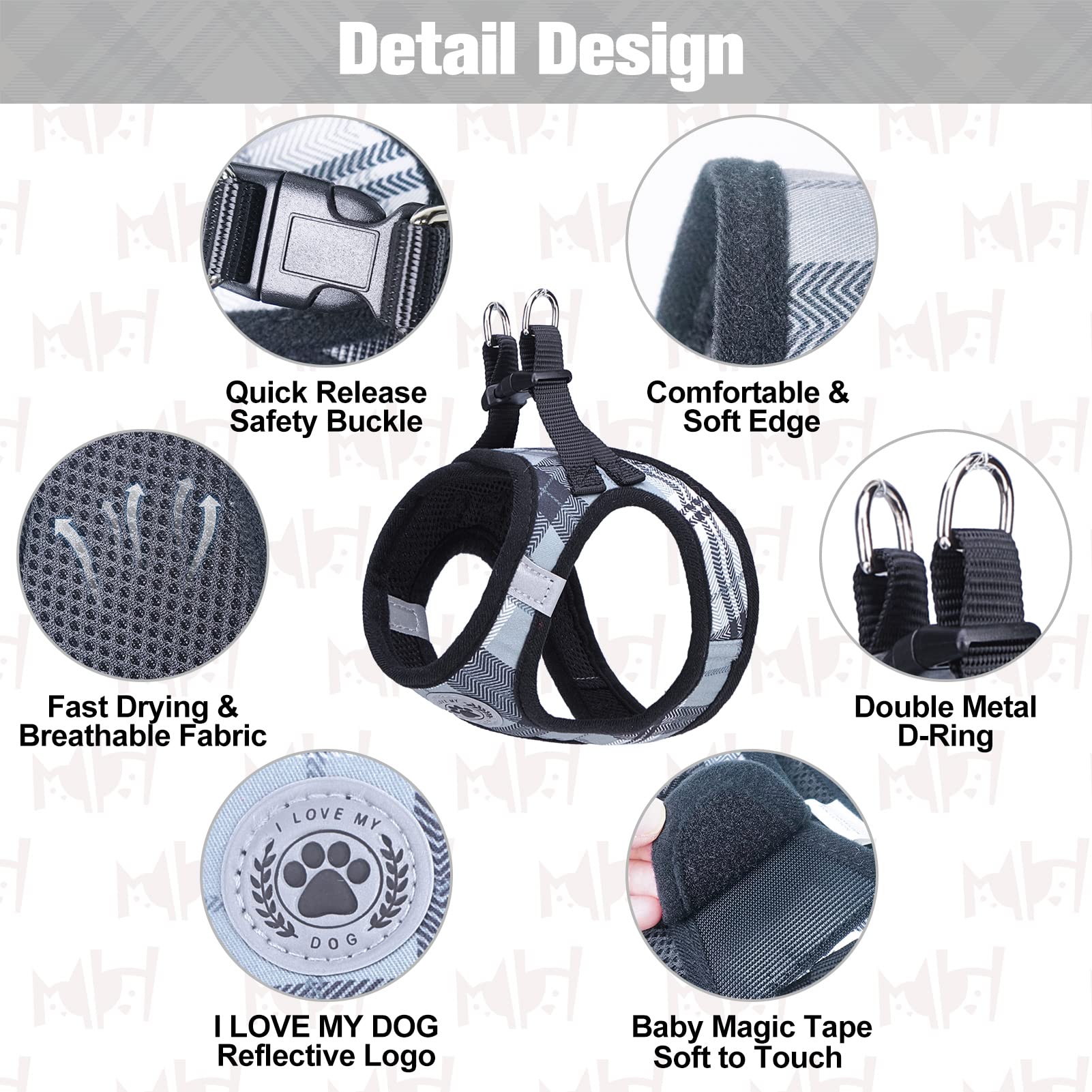 BEAUTYZOO harness vest-style distributes pressure for safer training sessions