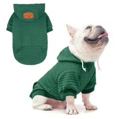 BEAUTYZOO dog hoodie black pull-over for winter warmth.