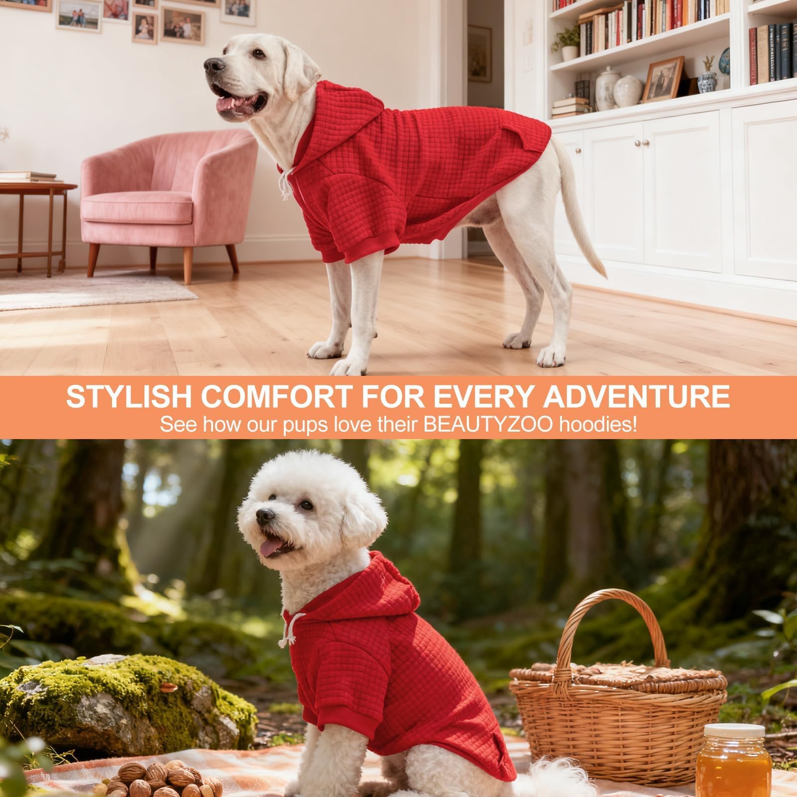 BEAUTYZOO washable dog hoodie stays soft and true after gentle machine washing.