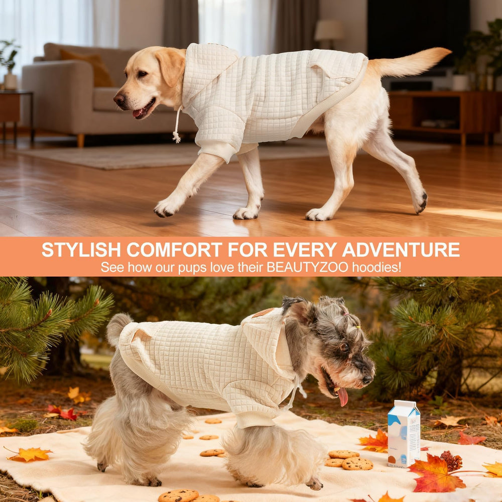 BEAUTYZOO dog hoodie easy-clean design resists shrinking and cleans up after adventures