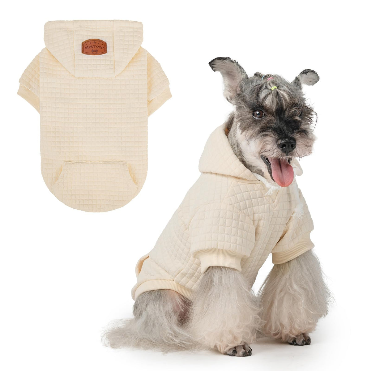 BEAUTYZOO dog hoodie leash-hole back enables safe daily walks and hands-free leash attachment
