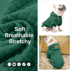 Beautyzoo dog hoodie medium grey for breathable comfort during walks.