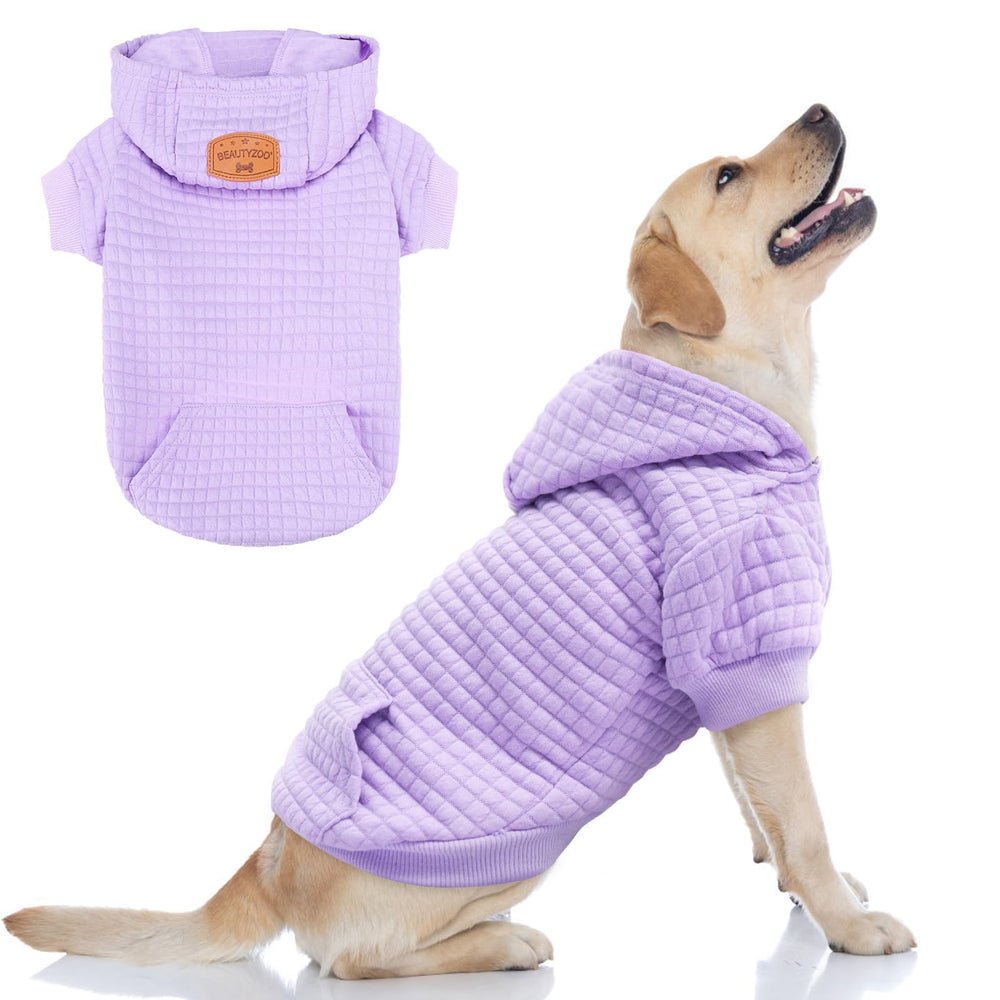 BEAUTYZOO dog hoodie purple XL front-view for everyday comfort