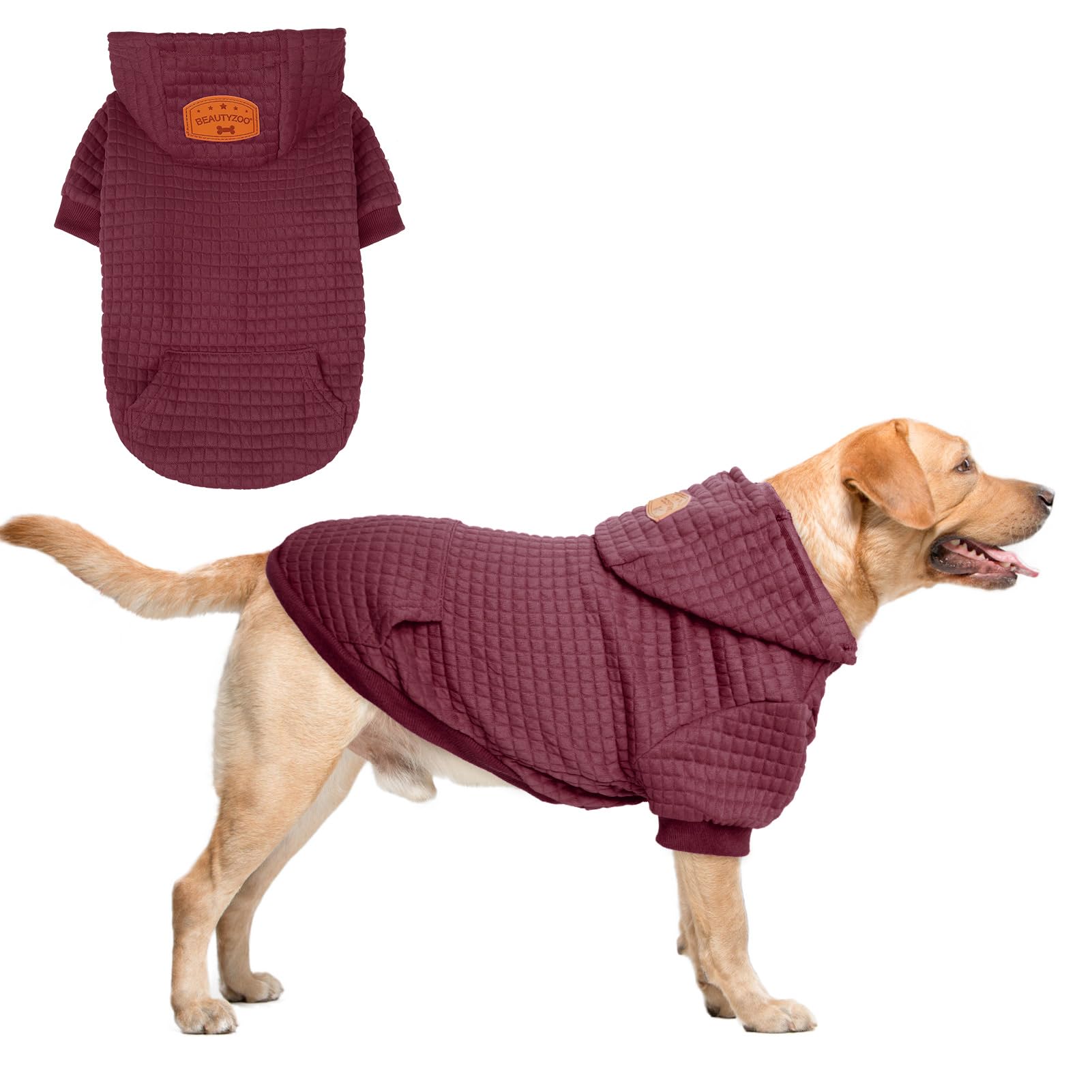 BEAUTYZOO dog hoodie side view for secure warmth during walks