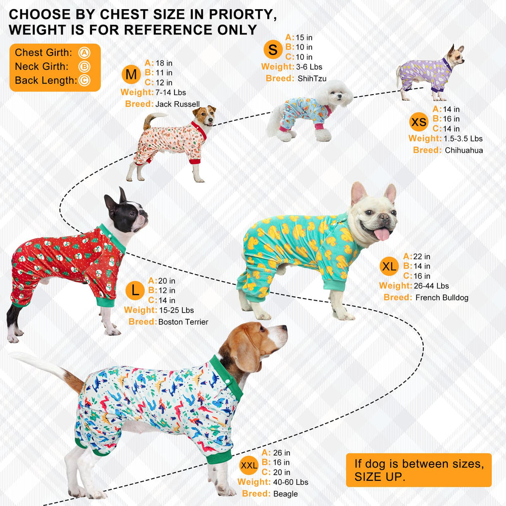 BeautyZOO dog pajamas neck 10in with easy pull-on design