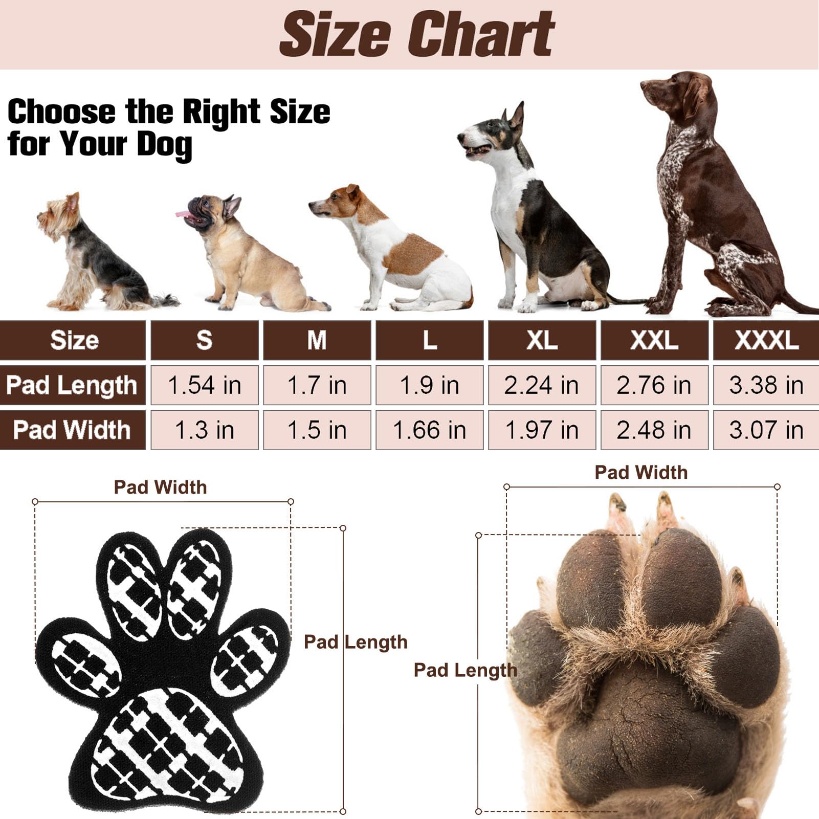 BEAUTYZOO Dog Paw Protector anti-slip-traction adds grip on slick floors.