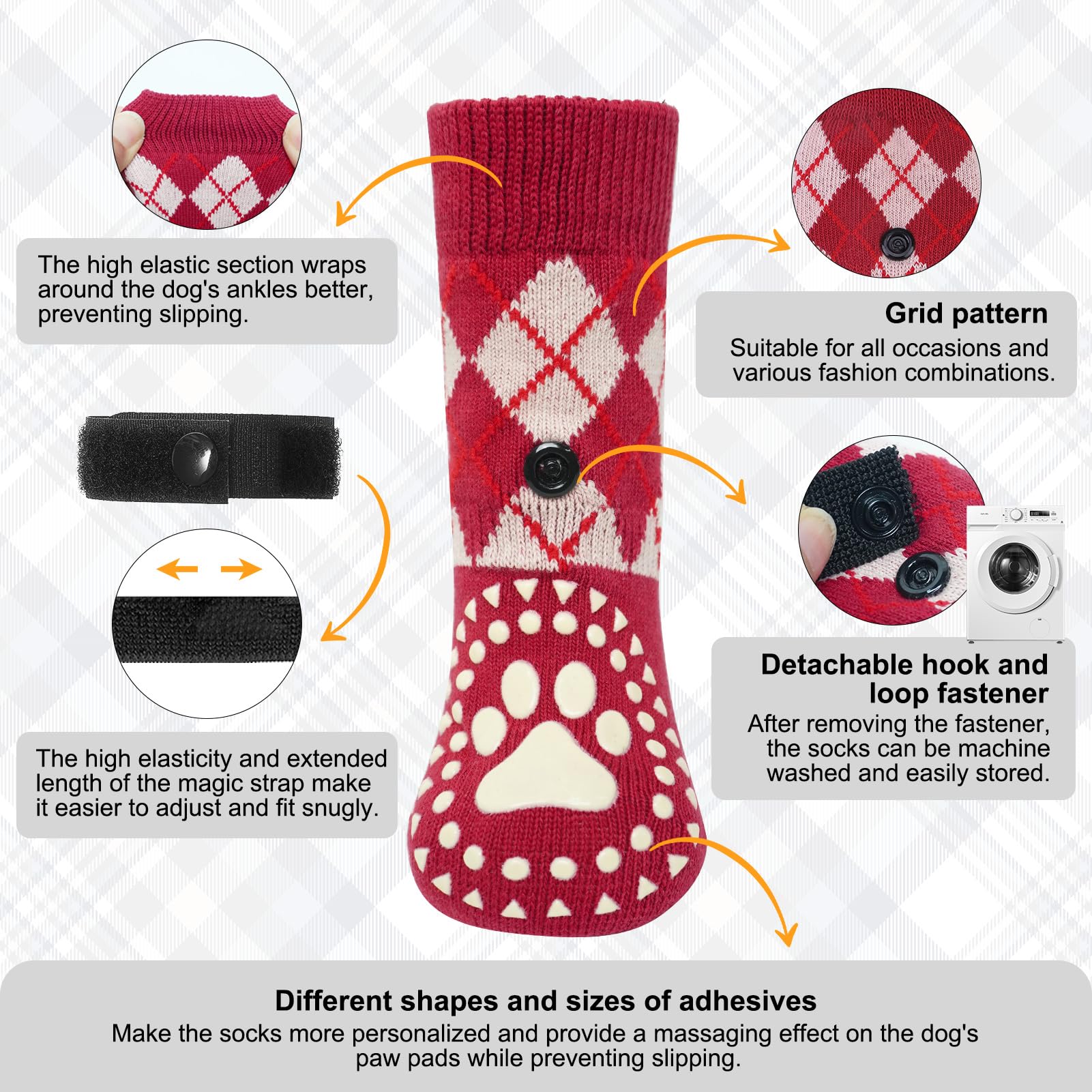 BEAUTYZOO adjustable-fit socks with detachable straps stay secure during activity.
