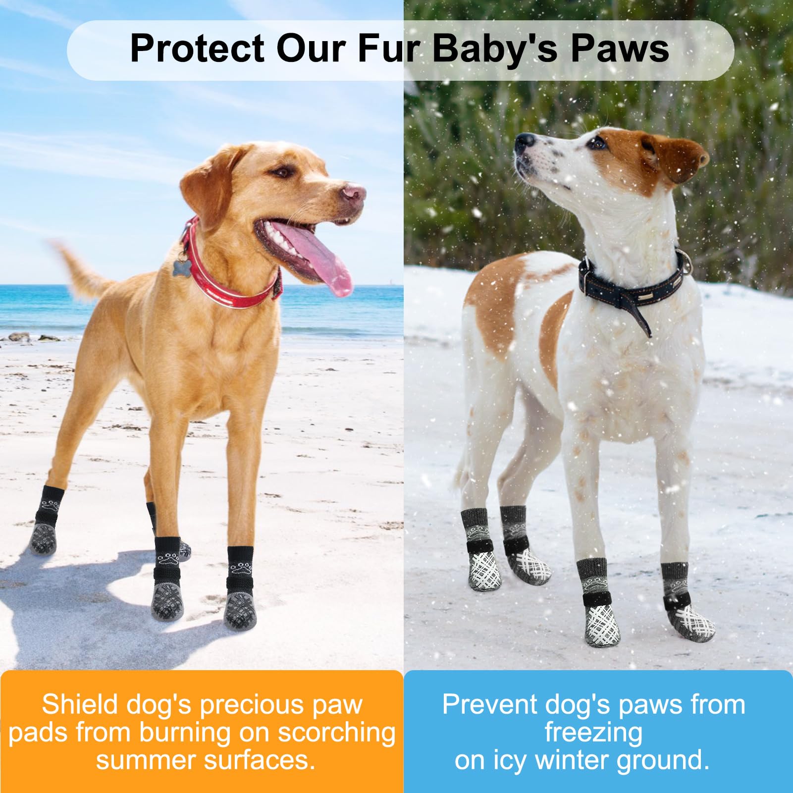 beautyzoo dog socks adjustable strap ensures secure fit during active wear