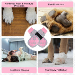BEAUTYZOO Dog Socks Adjustable Magic Tape secures fit for active dogs.