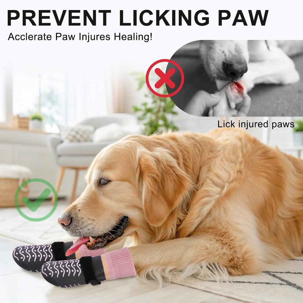 BEAUTYZOO Calcetines para perros con cierre ajustable para un ajuste seguro