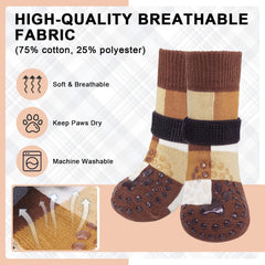 BEAUTYZOO all-season paw protection socks protect paws indoors and outdoors.