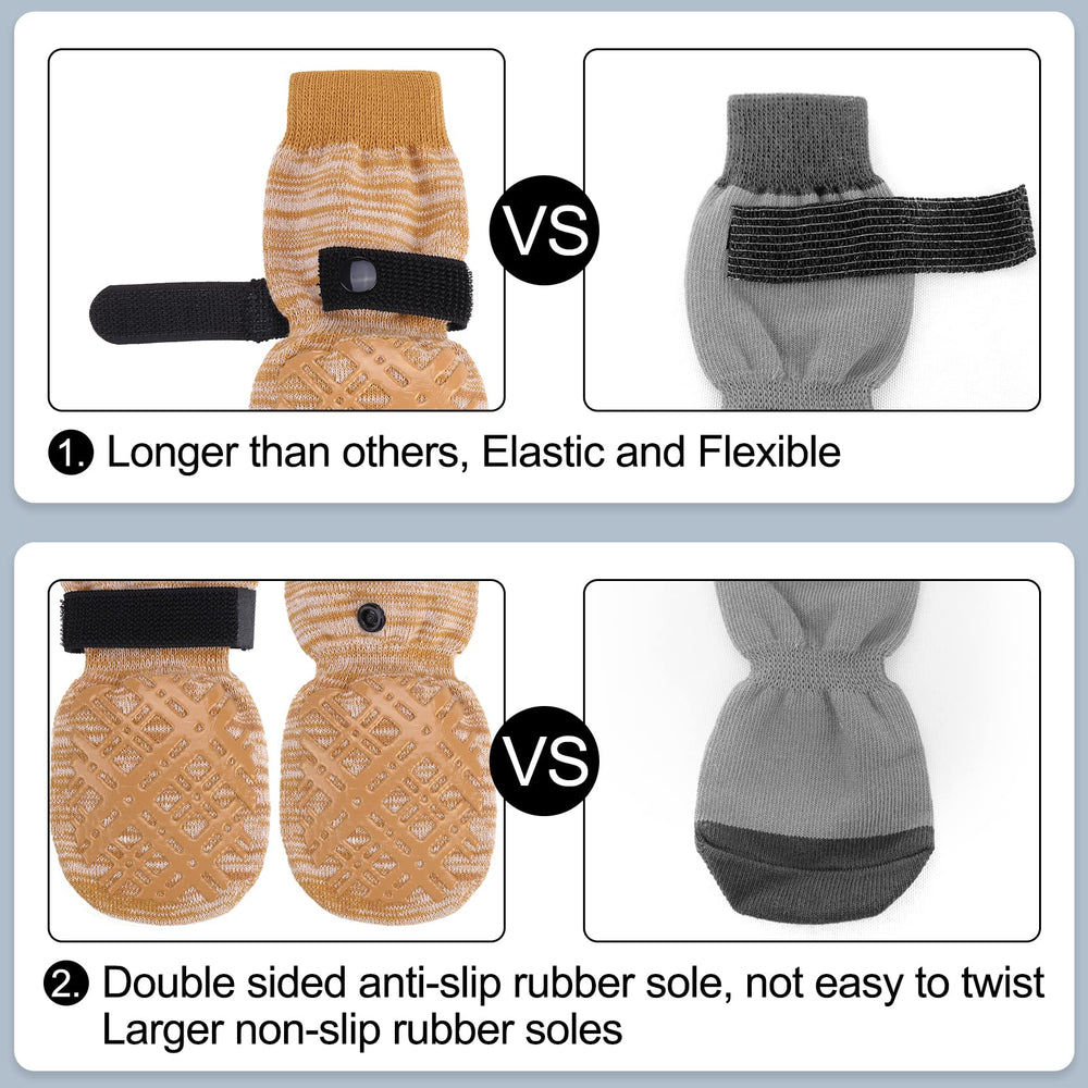 BEAUTYZOO breathable-knit dog socks keep paws comfortable during walks.