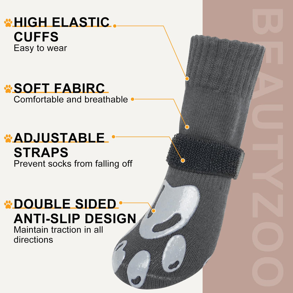 BEAUTYZOO Dog Socks in breathable fabric for all-day comfort.