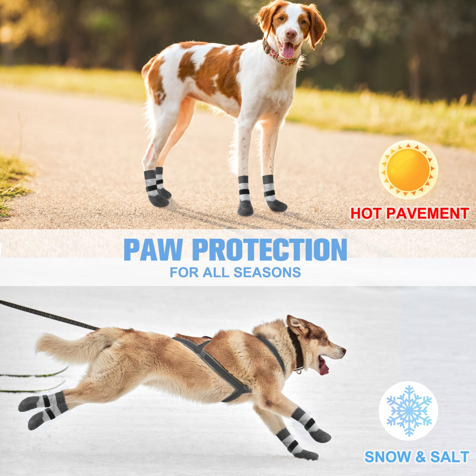 BEAUTYZOO durable, washable dog socks designed to last through multiple washes.