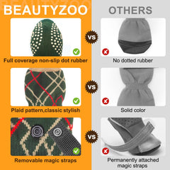 BEAUTYZOO dog socks elastic ankle closure helps prevent slipping off