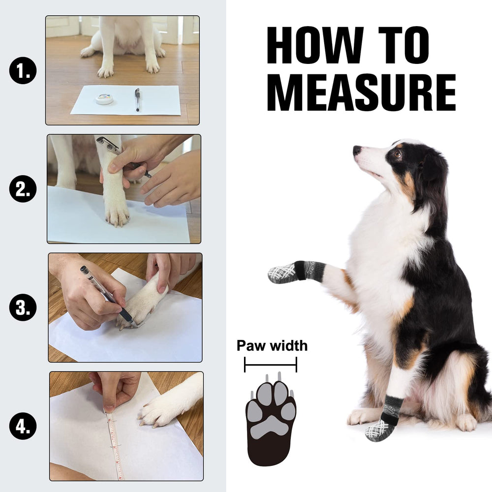 BEAUTYZOO dog socks feature elastic top for a secure, comfortable fit across paw sizes.