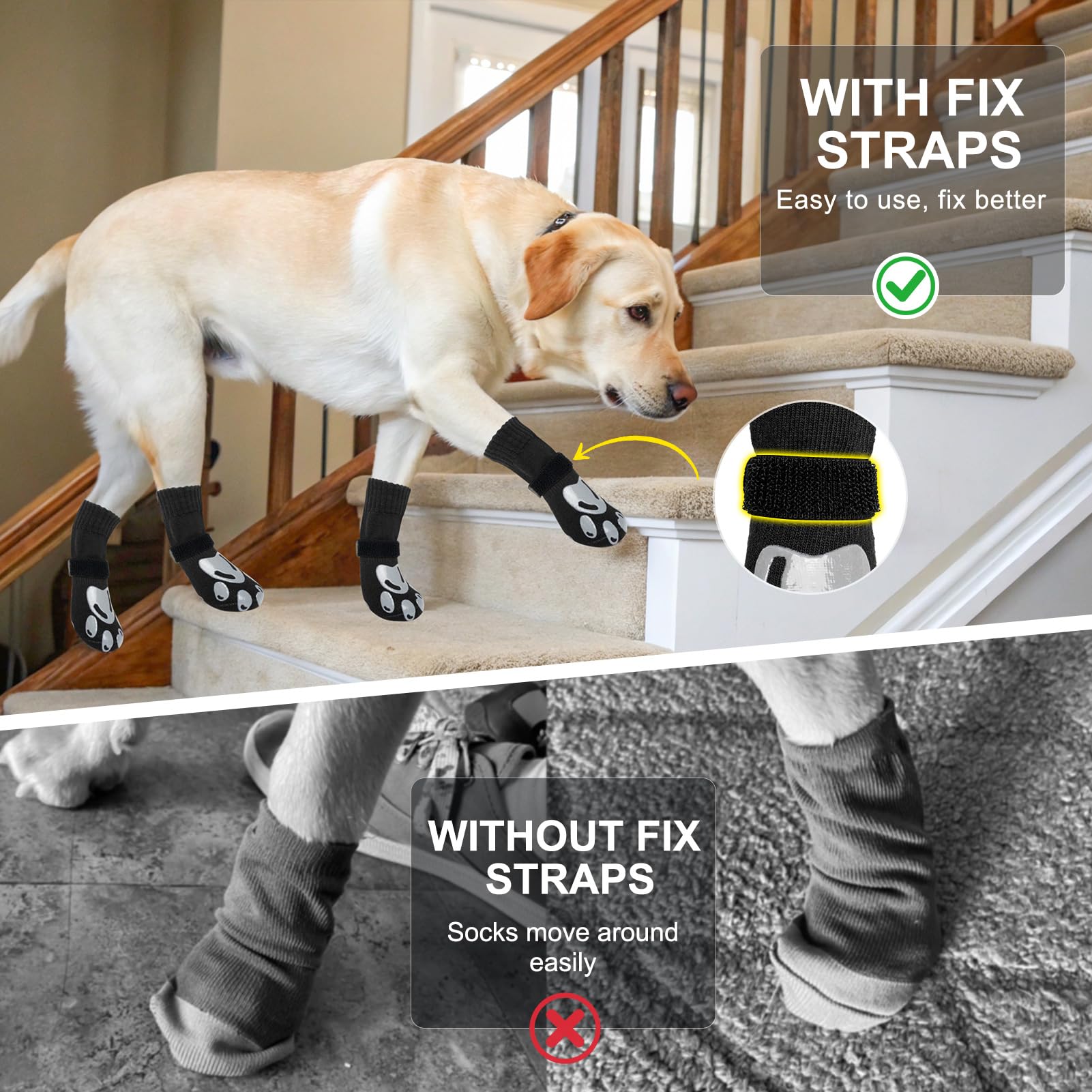 BEAUTYZOO paw protectors help keep floors clean with durable traction design.