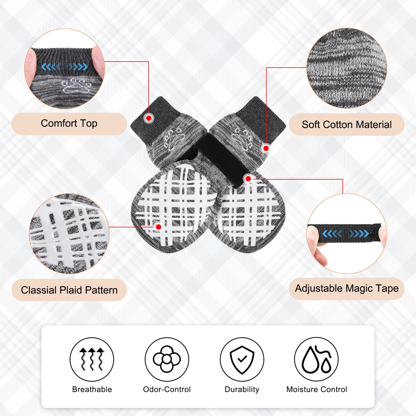 BEAUTYZOO socks protect furniture and floors from scratches during playful sessions.