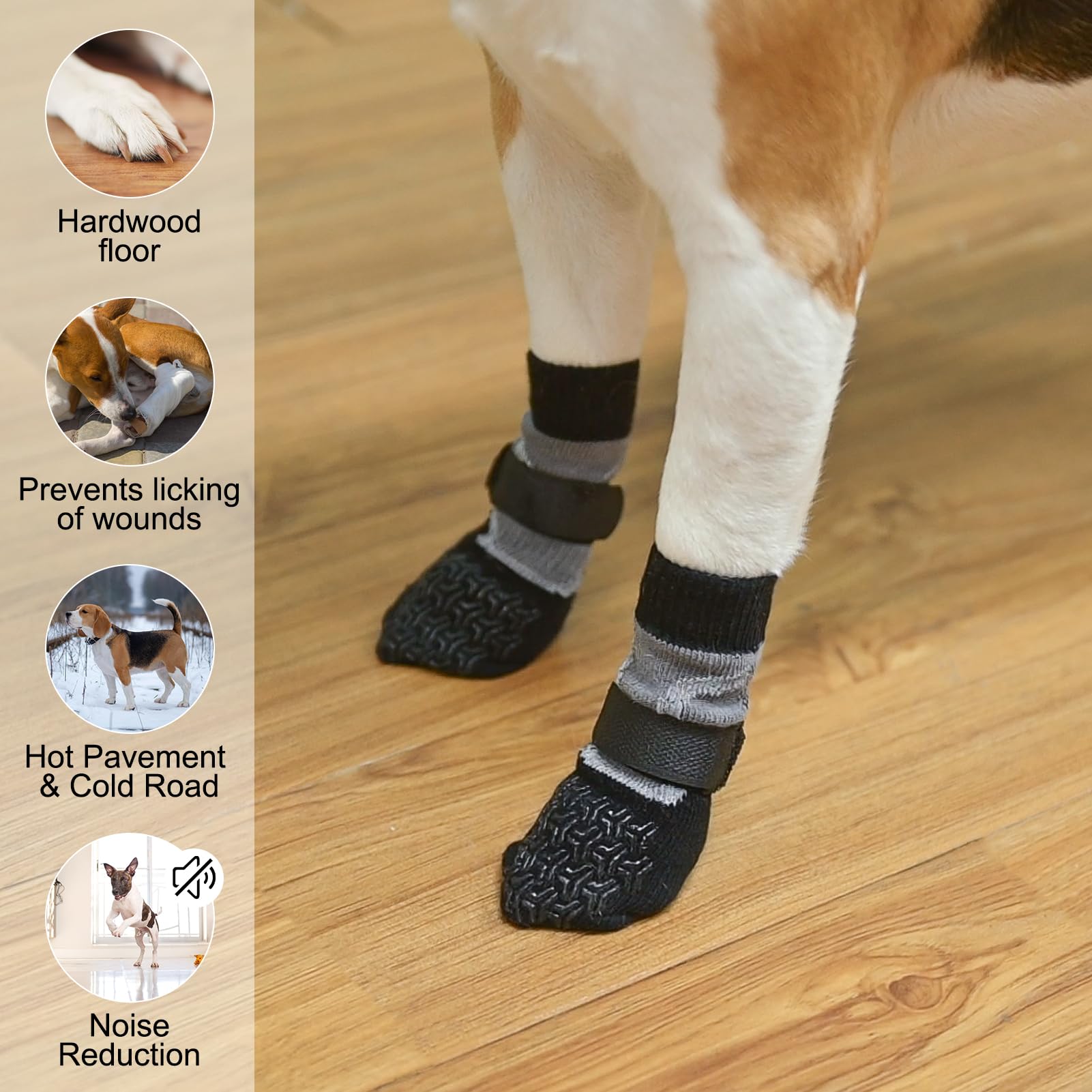 BEAUTYZOO hardwood traction image showing improved grip on wood floors.