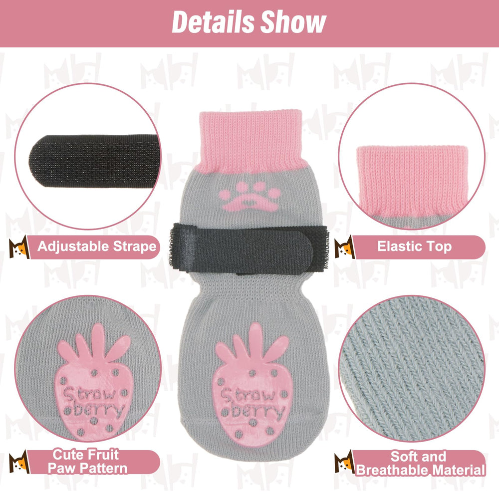 BEAUTYZOO dog socks shield paws from hot or cold pavement during outdoor walks.
