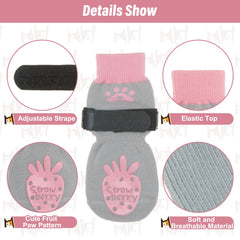 BEAUTYZOO dog socks shield paws from hot or cold pavement during outdoor walks.