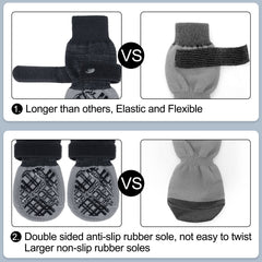 BEAUTYZOO dog socks for indoor and dry outdoor use.