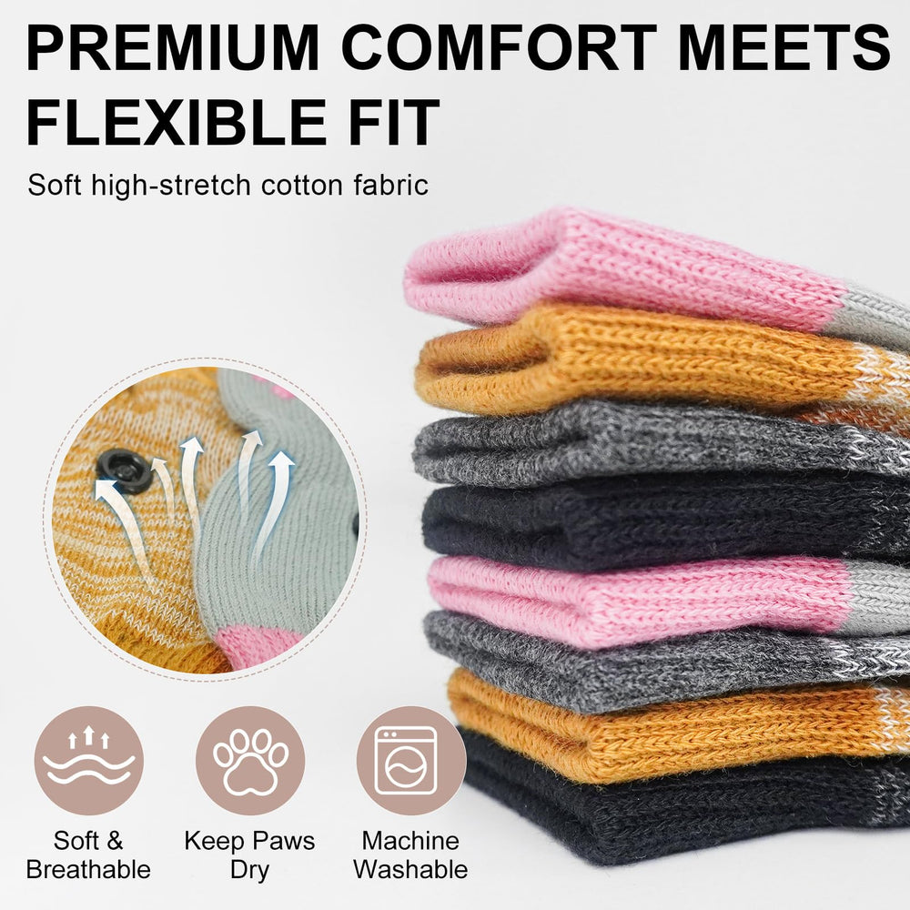 BEAUTYZOO dog socks with non-slip traction on slick indoor floors