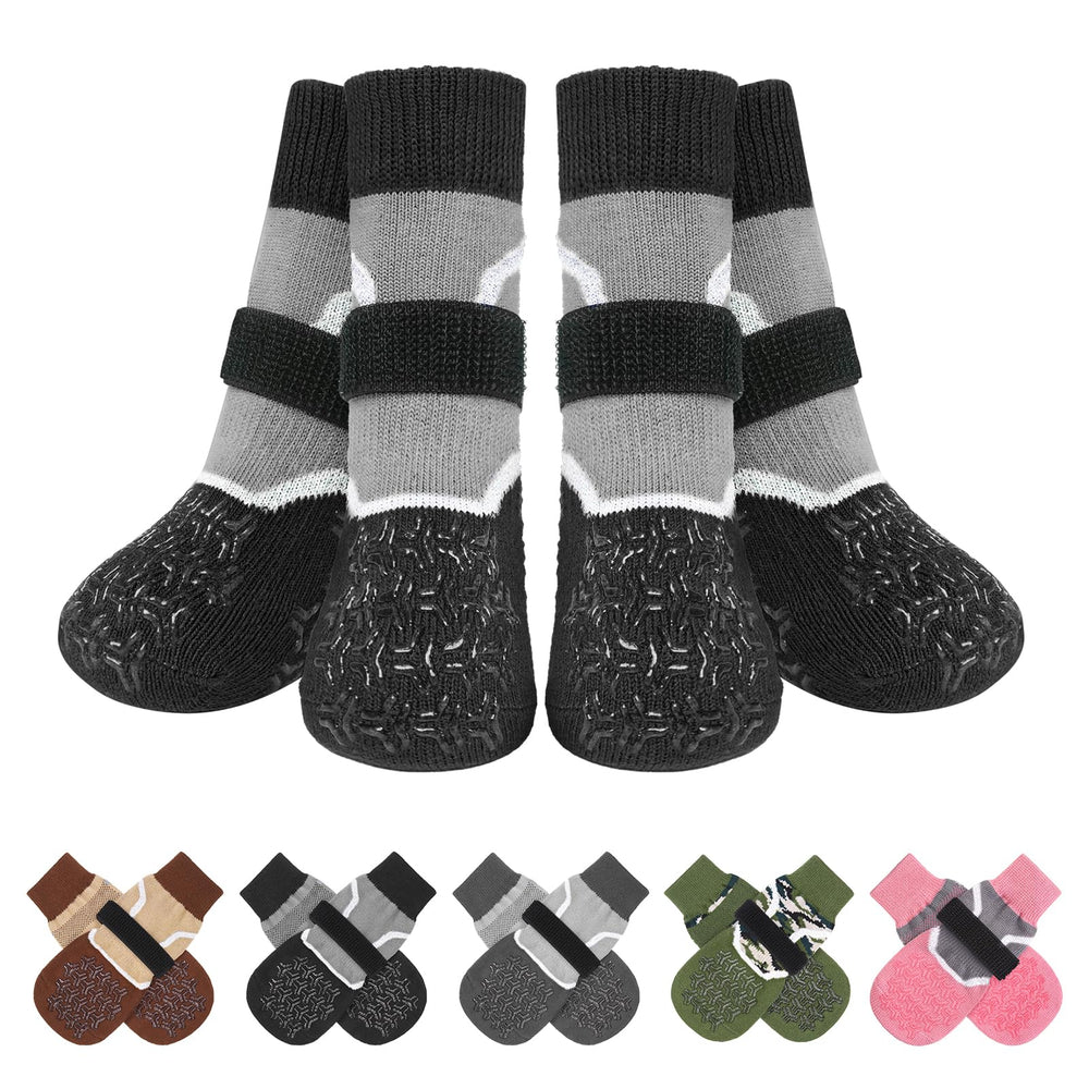 BEAUTYZOO dog socks closeup showing stretchy fabric for secure paw coverage.