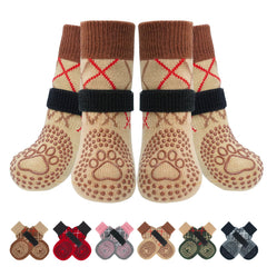 Beautyzoo dog socks with paw-width focus help choose the right size.
