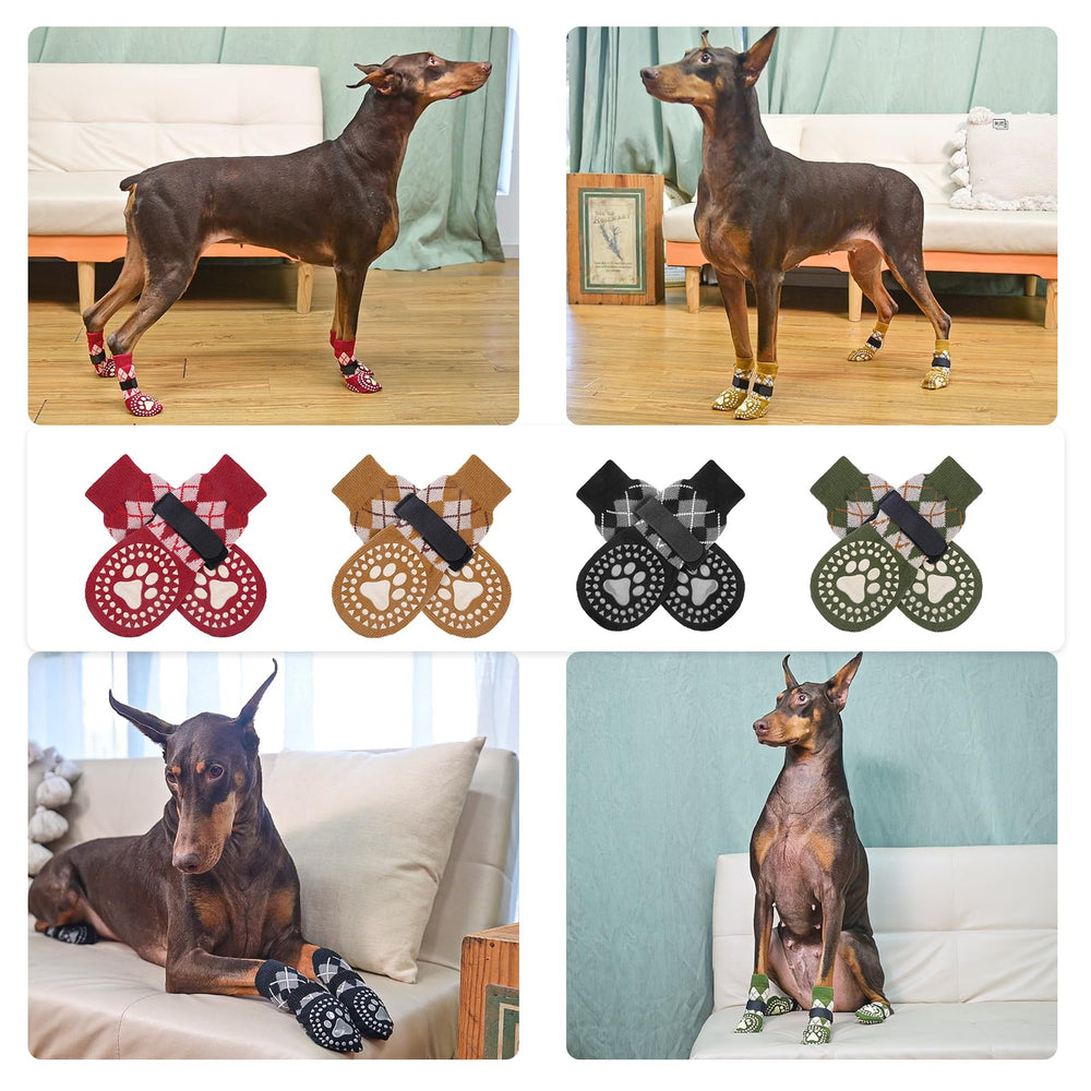 BEAUTYZOO dog socks size-chart guide image helps choose the right fit for dogs.