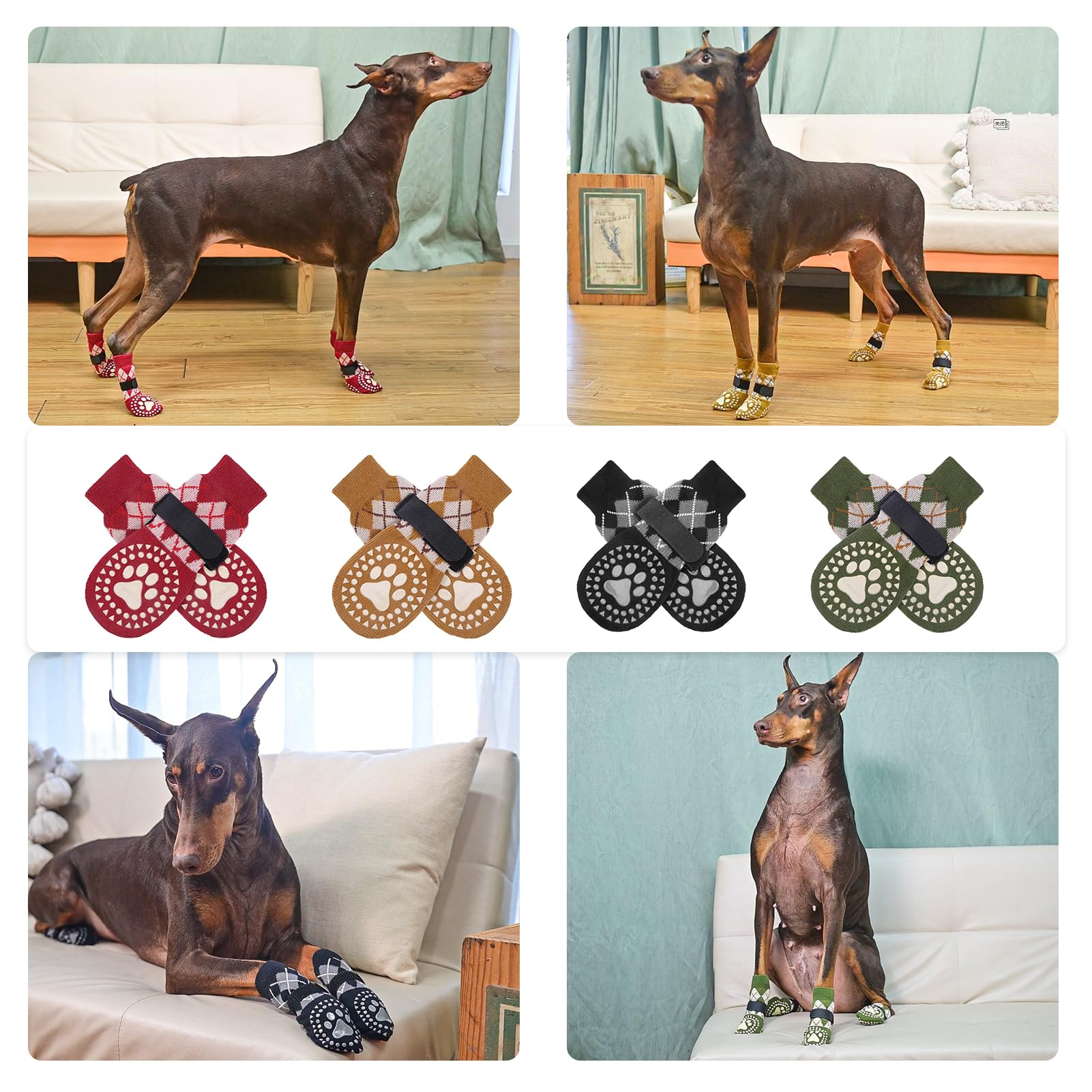 BEAUTYZOO dog-socks-size-chart reference aids proper, comfy sizing.