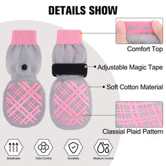 BEAUTYZOO dog socks made from soft breathable material for paw comfort