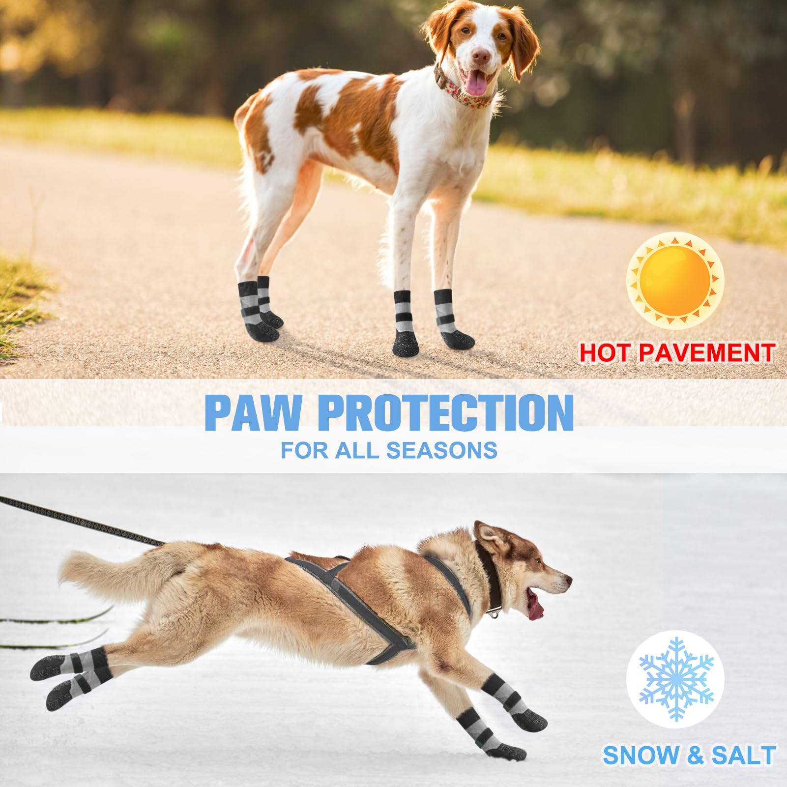 BEAUTYZOO stretchy fit image displaying elastic stretch for various paw sizes.