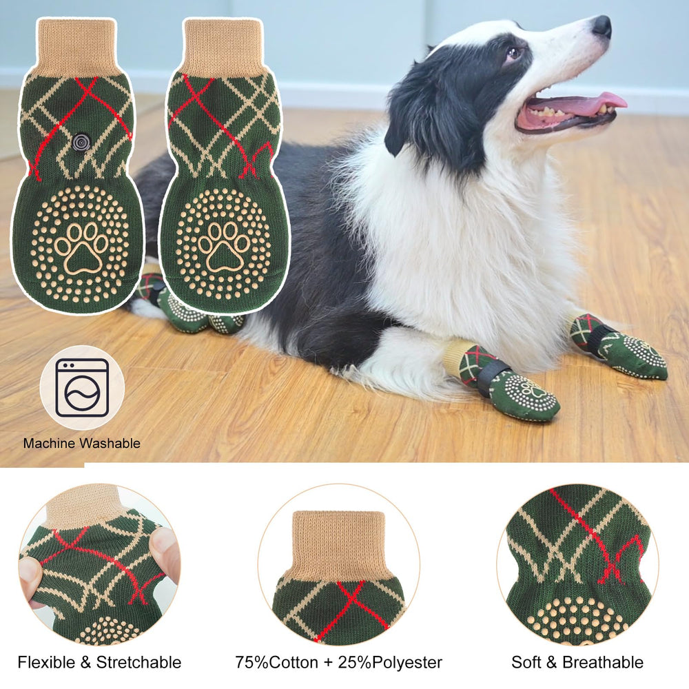 BEAUTYZOO dog socks three-pairs colors offer options for different looks