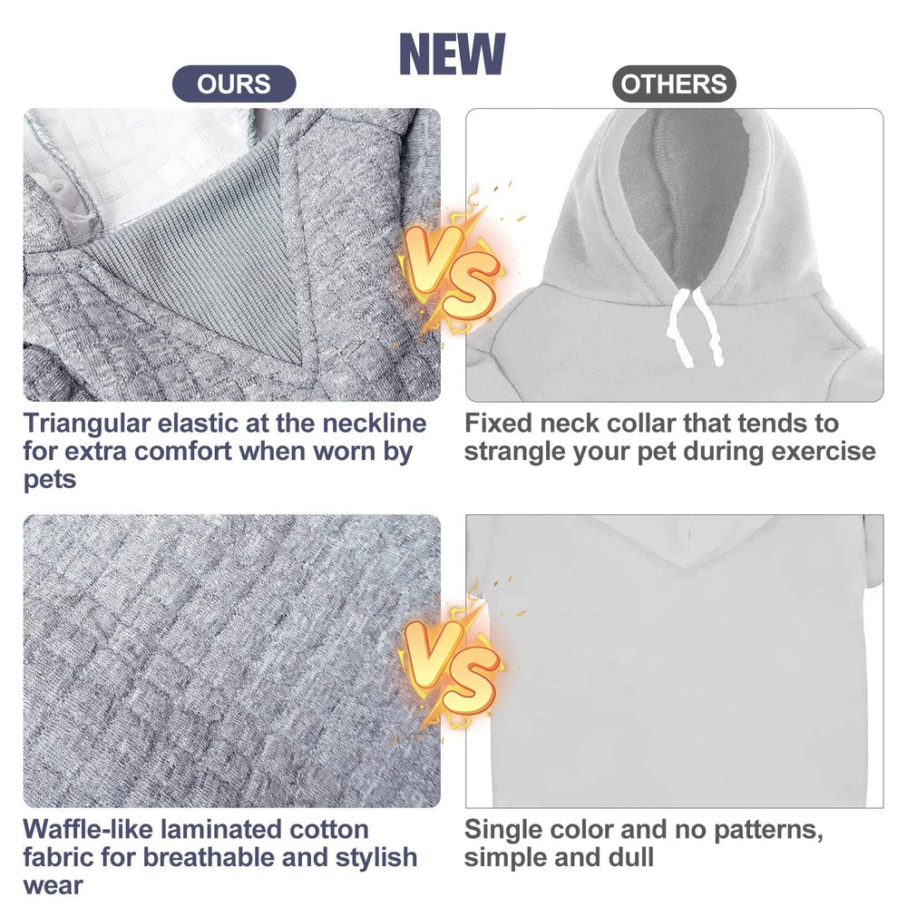 BEAUTYZOO XXXL 3-piece-hood dog sweater with adjustable hood for secure fit.