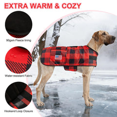 BEAUTYZOO Dog Winter Coat XXL chest-fit close-up shows secure, comfortable sizing.