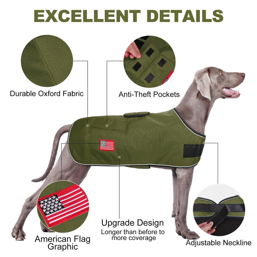 Beautyzoo XXL dog winter coat chest measurement for accurate fit.