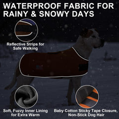 BEAUTYZOO dog winter coat XXL neck view shows easy on off design