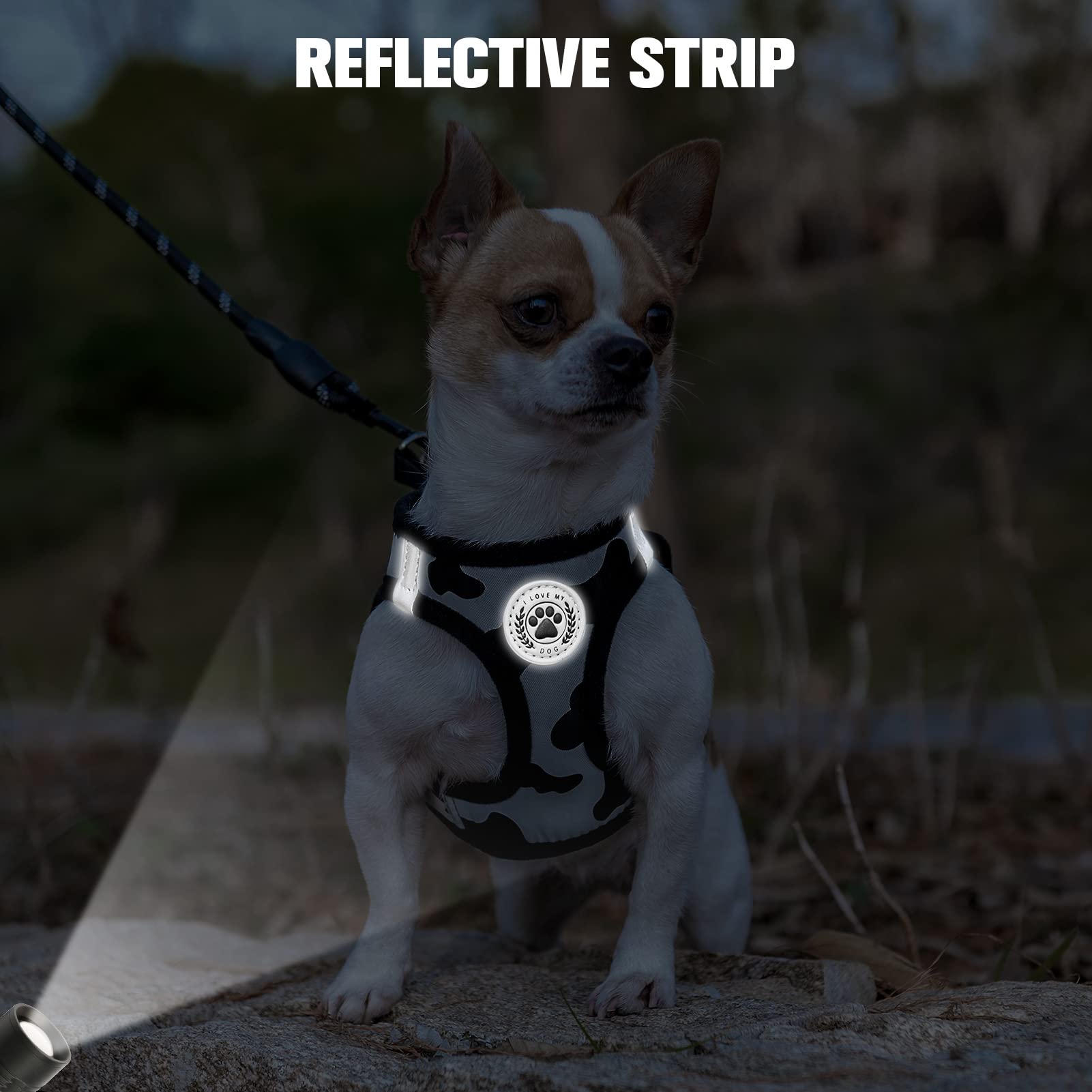 BEAUTYZOO escape-proof buckle ensures secure fit on small dogs