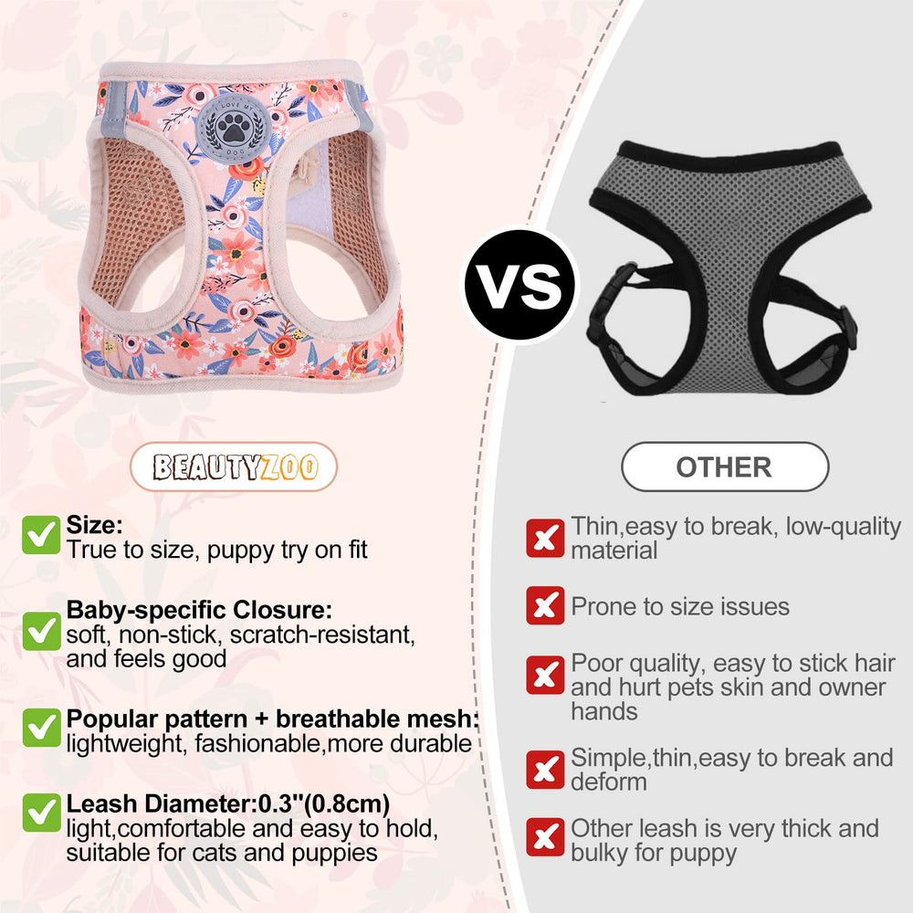 BEAUTYZOO Escape-Proof No-Pull Harness with secure buckle on-the-go.