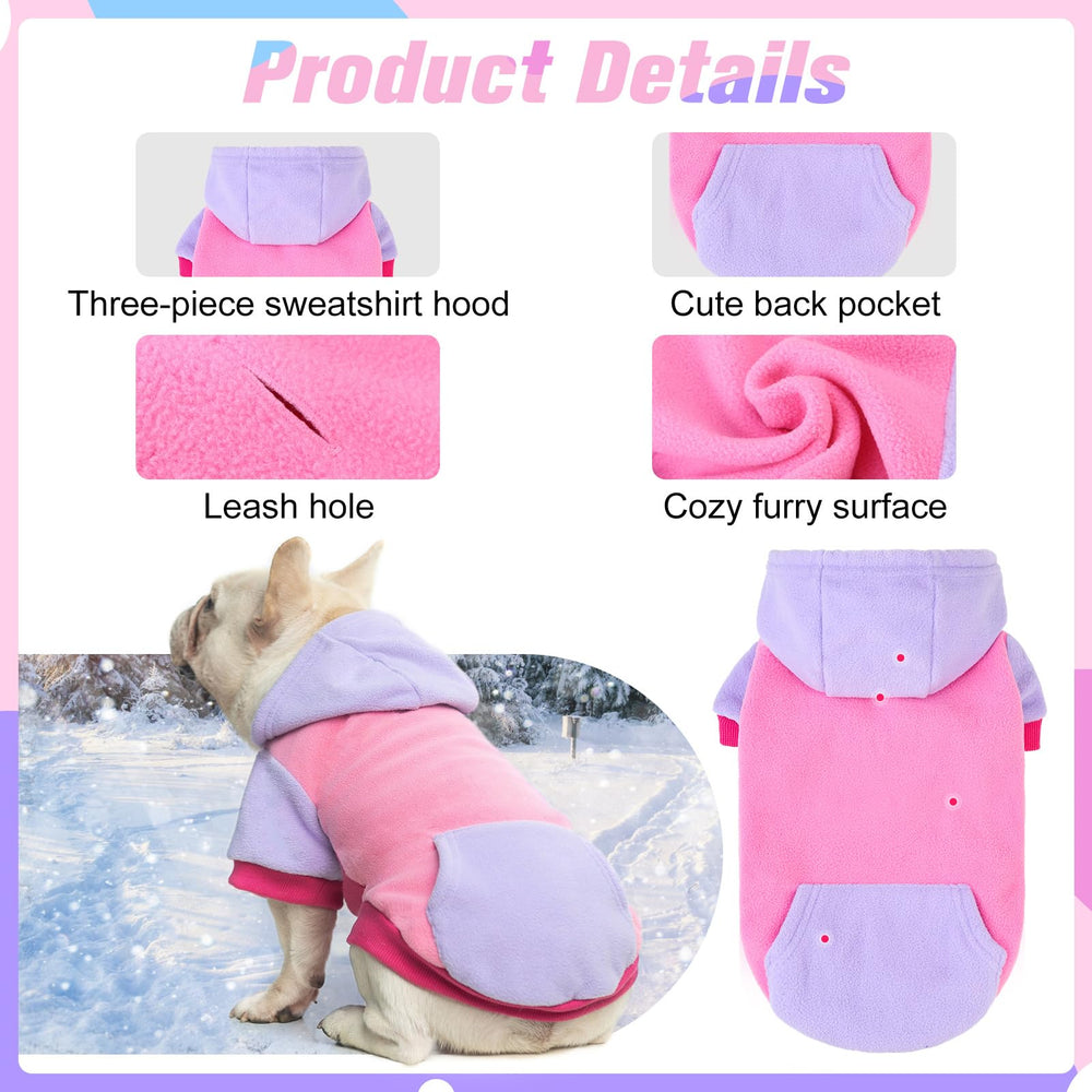 BEAUTYZOO fleece dog hoodie drawstring hood illustrates adjustable warmth on windy days
