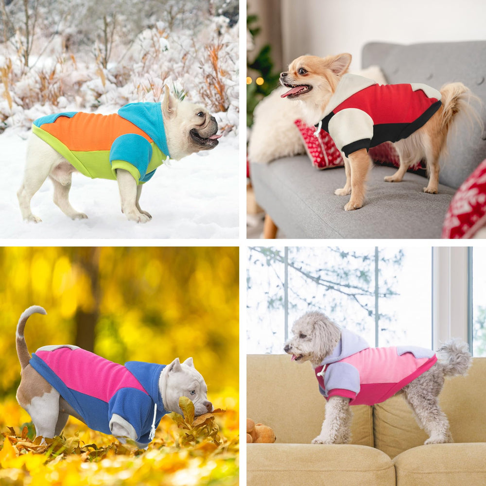 BEAUTYZOO fleece dog hoodie harness-friendly fit supports comfortable wear with collars or harnesses