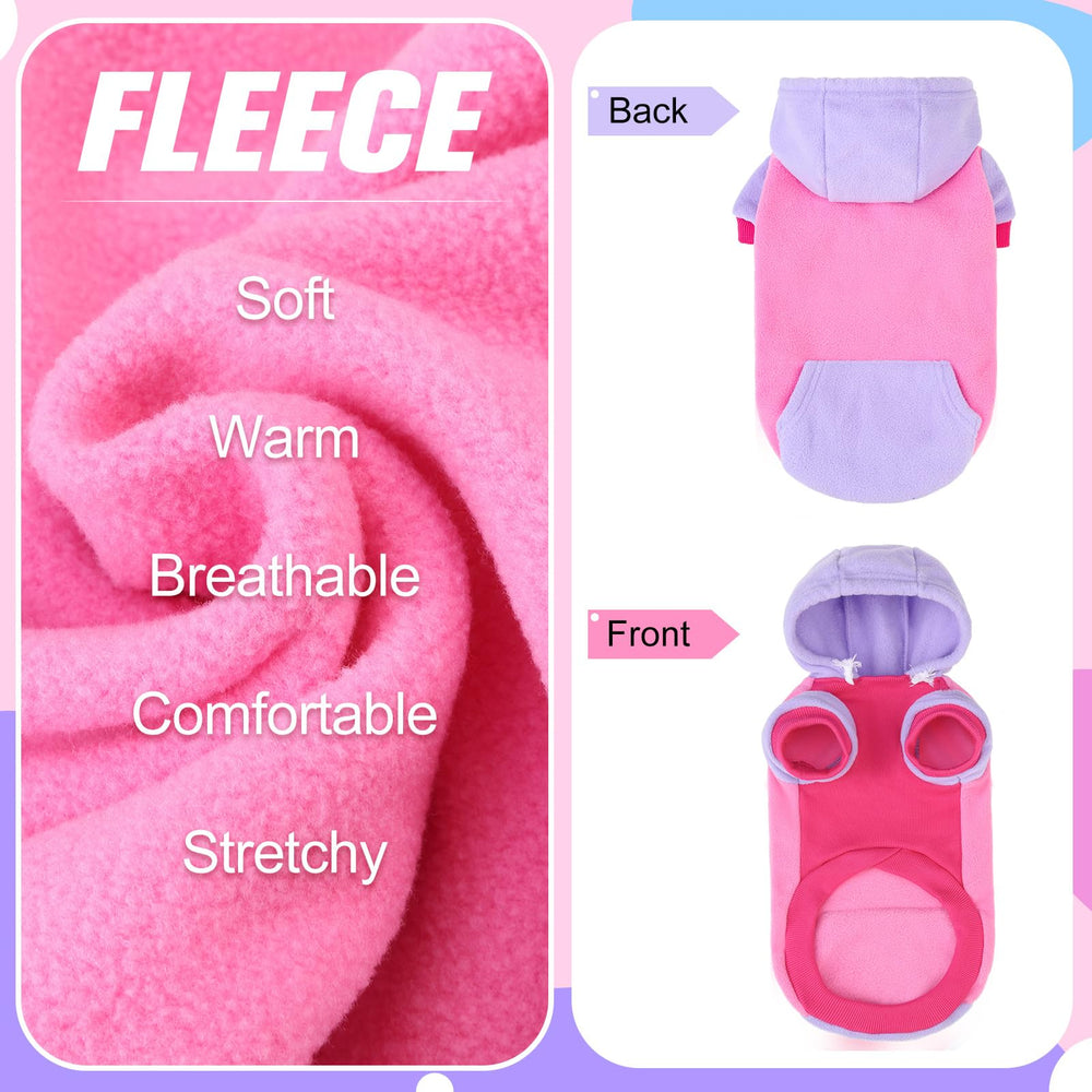 BEAUTYZOO fleece dog hoodie pocket detail highlights convenient storage during outings