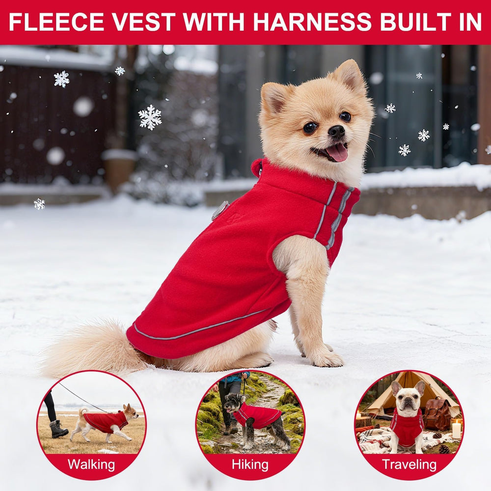 BEAUTYZOO fleece vest with reflective strips improves visibility during evening strolls.