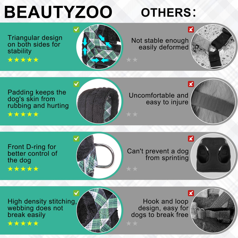 BEAUTYZOO Front D-ring close-up demonstrates no-pull control in walking scenarios