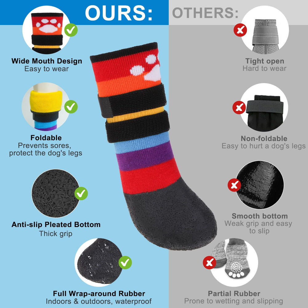 BEAUTYZOO grippy socks provide traction on slick floors for safe indoor play.
